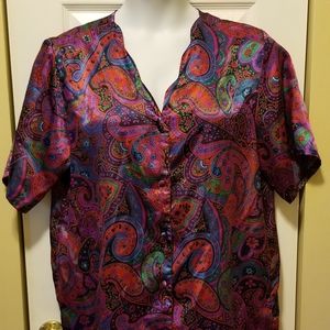 Satin paisley pj